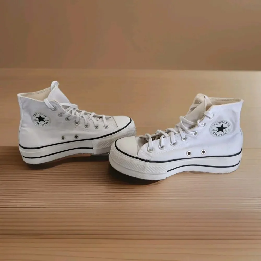 Converse Chuck Taylor All Star Lift Hi Black / White Women's Platform Shoes Sz 6